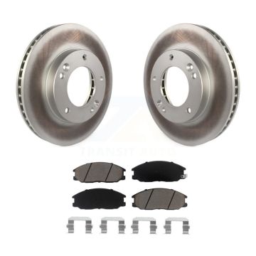 Front Coated Disc Brake Rotors And Ceramic Pads Kit For 2003-2006 Kia Sorento KGC-100556