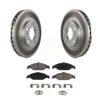 Front Coated Disc Brake Rotors And Ceramic Pads Kit For Ford Mustang KGC-100557
