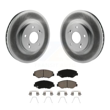 Front Coated Disc Brake Rotors And Ceramic Pads Kit For Honda Pilot Accord KGC-100560