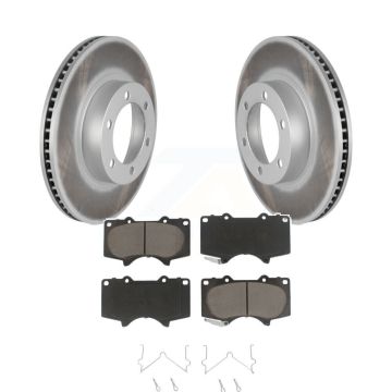 Front Coated Disc Brake Rotors And Ceramic Pads Kit For Toyota 4Runner Lexus GX470 KGC-100564