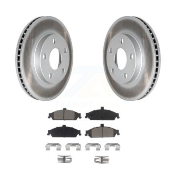 Front Coated Brake Rotor Ceramic Pad Kit For Pontiac Grand Am Chevrolet Malibu Oldsmobile KGC-100569