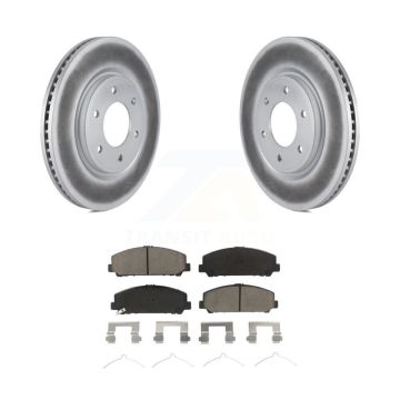 Front Coated Disc Brake Rotors Ceramic Pad Kit For Nissan TITAN INFINITI Armada QX80 QX56 KGC-100572