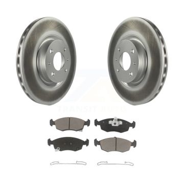 Front Coated Disc Brake Rotors And Ceramic Pads Kit For Fiat 500 KGC-100574