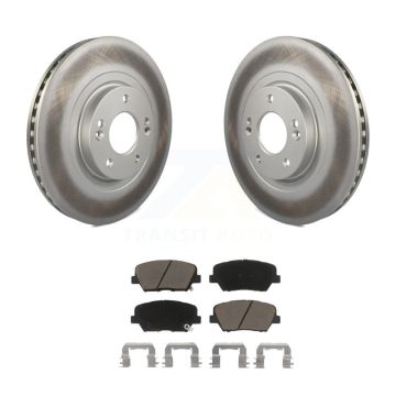 Front Coated Disc Brake Rotors And Ceramic Pad Kit For Kia Sorento Hyundai Santa Fe Sport KGC-100581
