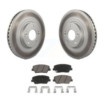 Front Coated Disc Brake Rotors And Ceramic Pad Kit For Hyundai Santa Fe Sport Kia Sorento KGC-100582