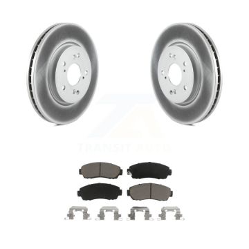 Front Coated Disc Brake Rotor & Ceramic Pad Kit For Honda CR-V Acura RDX Accord Crosstour KGC-100583