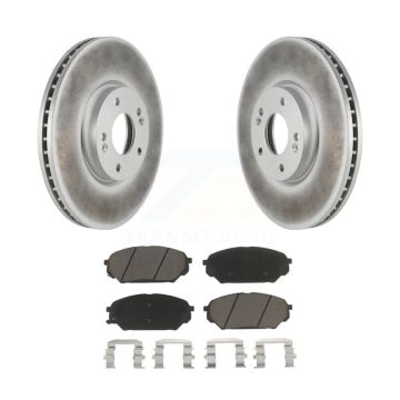 Front Coated Disc Brake Rotors And Ceramic Pads Kit For 2007-2012 Hyundai Veracruz KGC-100584