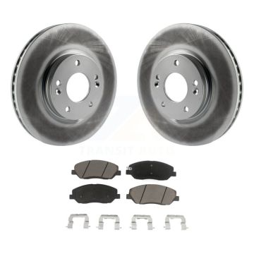 Front Coated Disc Brake Rotors And Ceramic Pads Kit For 2007-2009 Hyundai Santa Fe KGC-100589