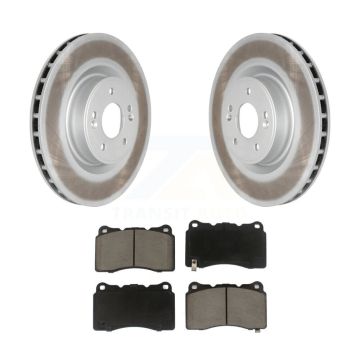 Front Coated Disc Brake Rotors And Ceramic Pads Kit For Hyundai Genesis Coupe KGC-100592