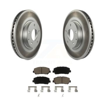 Front Coated Disc Brake Rotors And Ceramic Pads Kit For 2013-2015 Mazda CX-5 KGC-100595