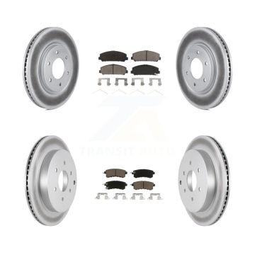 Front Rear Coated Disc Brake Rotor & Ceramic Pad Kit For INFINITI QX80 Nissan Armada QX56 KGC-100599