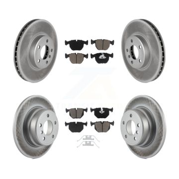 Front Rear Coated Disc Brake Rotors And Ceramic Pads Kit For BMW X5 KGC-100607