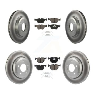 Front Rear Coated Disc Brake Rotors And Ceramic Pads Kit For BMW 330Ci 330i 330xi KGC-100608