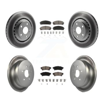 Front Rear Coat Disc Brake Rotor Ceramic Pad Kit For Toyota Sienna Highlander Lexus RX350 KGC-100614