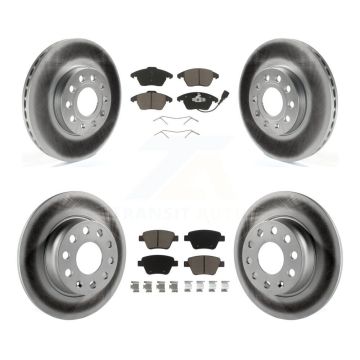 Front Rear Coated Disc Brake Rotors And Ceramic Pads Kit For Volkswagen Beetle KGC-100617