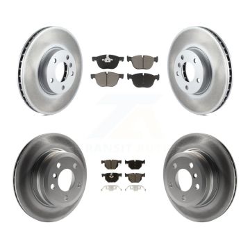 Front Rear Coated Disc Brake Rotors And Ceramic Pads Kit For BMW X5 X6 KGC-100620