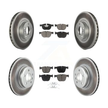 Front Rear Coated Disc Brake Rotors And Ceramic Pads Kit For BMW X5 X6 KGC-100621