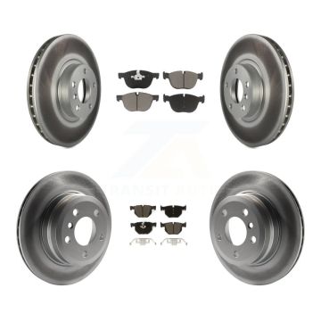 Front Rear Coated Disc Brake Rotors And Ceramic Pads Kit For BMW X5 X6 KGC-100622