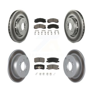 Front Rear Coat Brake Rotors Ceramic Pad Kit For 2009 Mitsubishi Lancer Ralliart To 03 09 KGC-100626
