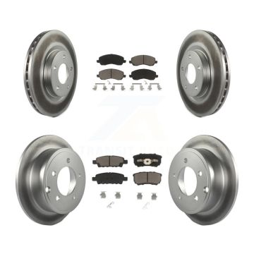 Front Rear Coated Brake Rotors Ceramic Pad Kit For Jeep Patriot Compass Dodge Caliber 200 KGC-100630