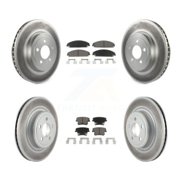 Front Rear Coated Disc Brake Rotors Ceramic Pad Kit For Dodge Charger With Police Package KGC-100649