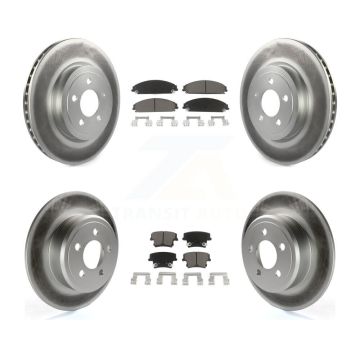Front Rear Coat Disc Brake Rotor Ceramic Pad Kit For 2005-2006 Chrysler 300 AWD with 3.5L KGC-100651