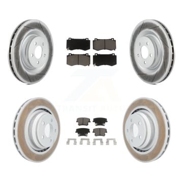Front Rear Coat Brake Rotors Ceramic Pad Kit For 15 Dodge Charger R T Scat Pack with 6.4L KGC-100653
