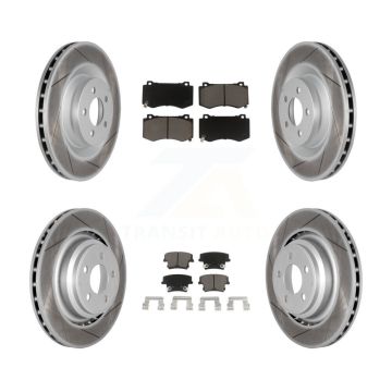Front Rear Coat Brake Rotors Ceramic Pad Kit For 15 Dodge Charger R T Scat Pack with 6.4L KGC-100654