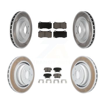 Front Rear Coat Brake Rotors Ceramic Pad Kit For 15 Dodge Charger R T Scat Pack with 6.4L KGC-100655