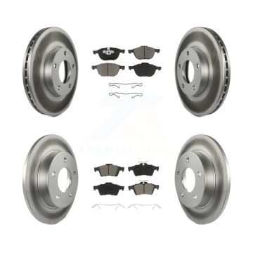 Front Rear Coated Disc Brake Rotors And Ceramic Pads Kit For Mazda 3 Sport KGC-100657