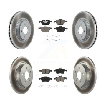 Front Rear Coated Disc Brake Rotors And Ceramic Pads Kit For Volvo S40 C30 V50 C70 KGC-100659