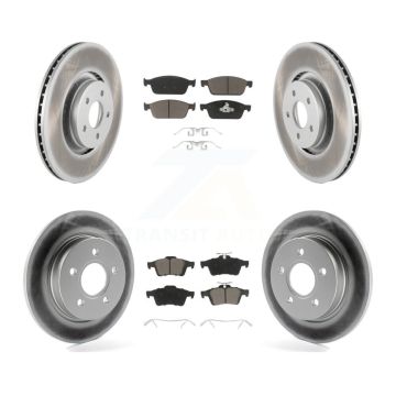 Front Rear Coated Brake Rotor Ceramic Pad Kit For Ford Focus ST With 335mm Diameter KGC-100660