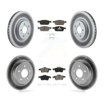 Front Rear Coated Brake Rotor Ceramic Pad Kit For Ford Focus ST With 320mm Diameter KGC-100664