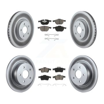 Front Rear Coat Brake Rotor Ceramic Pad Kit For 14 Ford Transit Connect 104.8" wheel base KGC-100672