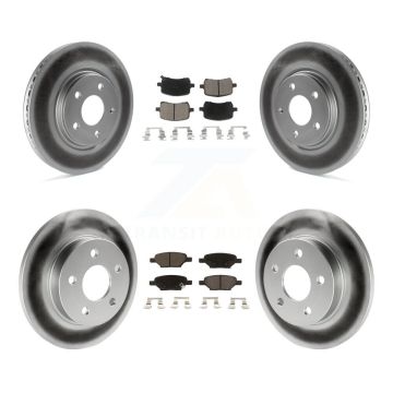 Front Rear Coated Brake Rotor Ceramic Pad Kit For Chevrolet Cobalt Saturn Ion Pontiac HHR KGC-100673