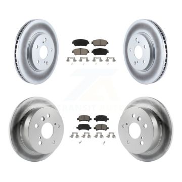 Front Rear Coated Disc Brake Rotors And Ceramic Pads Kit For Toyota Solara Avalon KGC-100676
