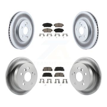 Front Rear Coated Disc Brake Rotors And Ceramic Pads Kit For 2002-2003 Lexus ES300 KGC-100678