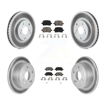 Front Rear Coated Disc Brake Rotors And Ceramic Pads Kit For Toyota Camry Solara KGC-100679