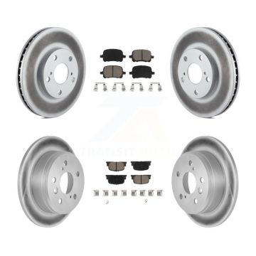 Front Rear Coated Disc Brake Rotors And Ceramic Pads Kit For Toyota Camry Lexus ES300 KGC-100680