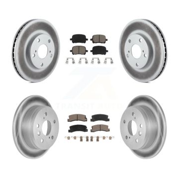 Front Rear Coated Disc Brake Rotors & Ceramic Pad Kit For Toyota Camry Solara Lexus ES300 KGC-100681