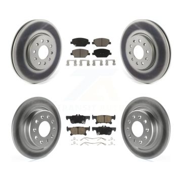 Front Rear Coated Disc Brake Rotors And Ceramic Pads Kit For Buick Envision KGC-100683