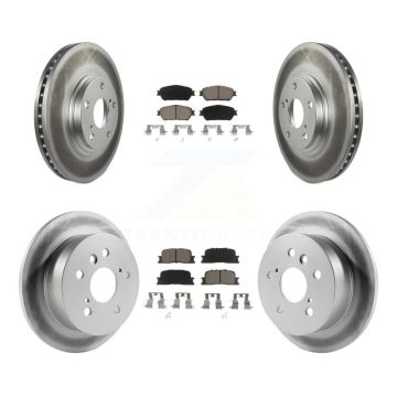 Front Rear Coated Disc Brake Rotors And Ceramic Pads Kit For 2004-2006 Lexus ES330 KGC-100685