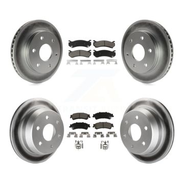 Front Rear Coat Brake Rotor Ceramic Pad Kit For Chevrolet GMC Silverado 1500 Sierra Astro KGC-100686