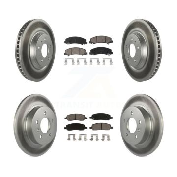Front Rear Coat Disc Brake Rotor Ceramic Pad Kit For 2006-2011 Buick Lucerne Cadillac DTS KGC-100689