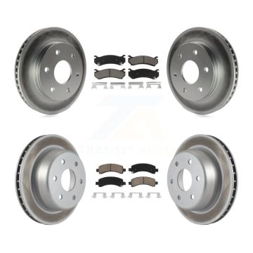 Front Rear Coat Brake Rotors Ceramic Pad Kit For Chevrolet Avalanche 1500 GMC Yukon Tahoe KGC-100691