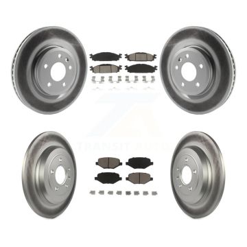 Front Rear Coat Brake Rotor Ceramic Pad Kit For Ford Explorer Flex Taurus Lincoln MKT MKS KGC-100696