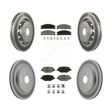 Front Rear Coated Brake Rotors Ceramic Pad Kit For Ford Explorer Flex Taurus Police Sedan KGC-100697