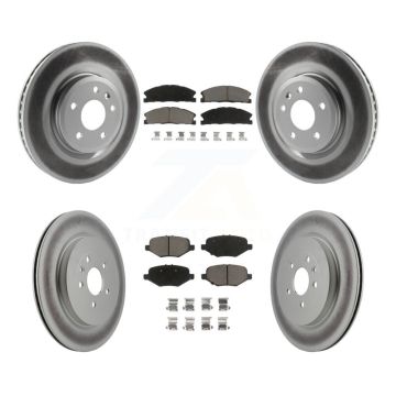 Front Rear Coat Brake Rotor Ceramic Pad Kit For 2013 Ford Explorer With Heavy Duty Brakes KGC-100700