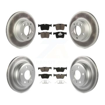 Front Rear Coated Disc Brake Rotors And Ceramic Pads Kit For BMW 320i xDrive 328d KGC-100704