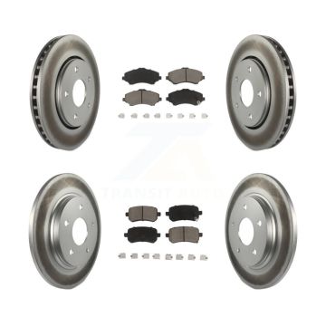 Front Rear Coat Brake Rotor Ceramic Pad Kit For Dodge Grand Caravan Journey Chrysler Town KGC-100710